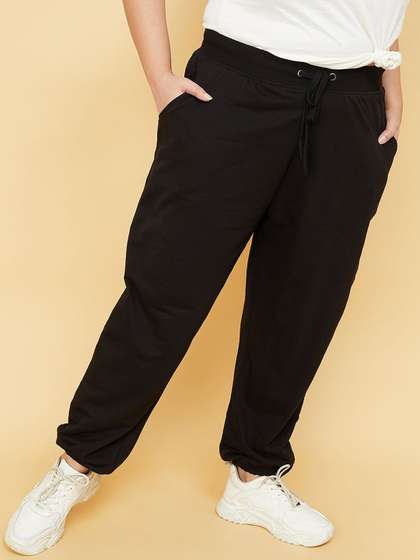 max Women Cotton Mid-Rise Joggers