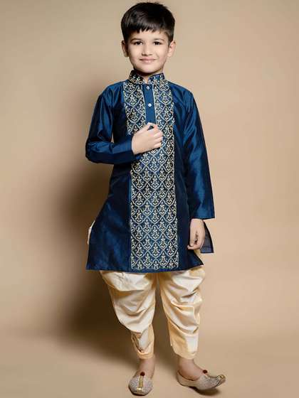 NFC CREATION Boys Ethnic
                    Motifs Embroidered Kurta with Patiala