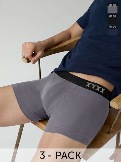 XYXX Men Solid Pack
                        Of 3 Combed Cotton Pace Trunk XYTRNK3PCKN903