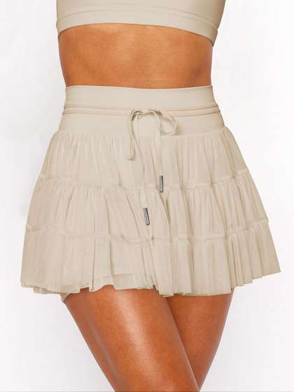StyleCast Solid A-Line Mini Skirts