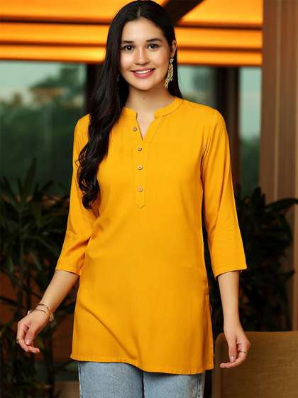 Libas Mandarin Collar Straight Kurti