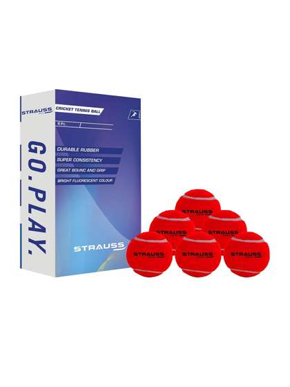 STRAUSS Pack Of 6
                          Cricket Tennis Balls