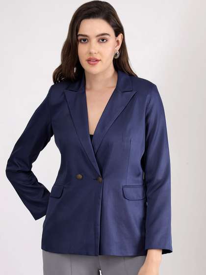 SALT ATTIRE
                          Notched Lapel Double Breasted Blazer