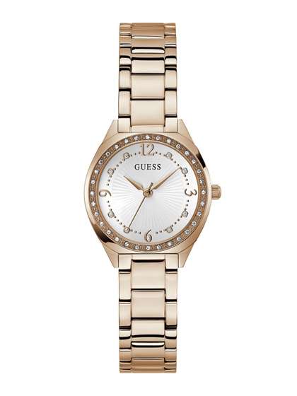 GUESS Round 30mm
                        White Dial Analog Women Watch - GW0767L3