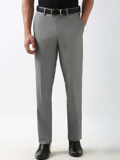 Peter England Men
                        Printed Slim Fit Formal Trousers