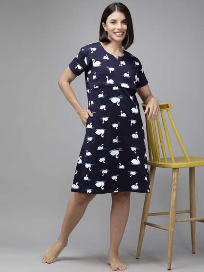 Zeyo
                          Conversational Printed Pure Cotton Nightdress