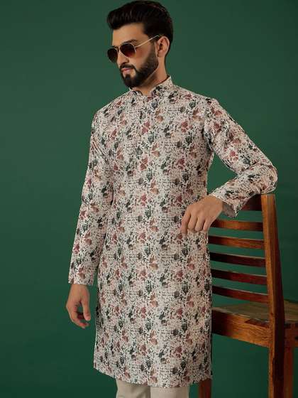 Anouk Floral Printed Straight Kurta