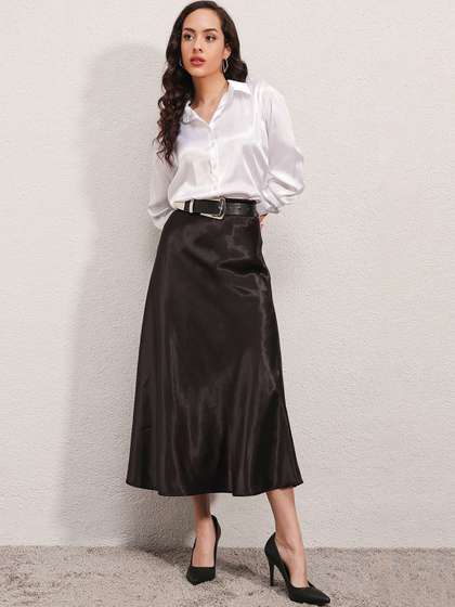 BIGDART A-Line Midi Skirts