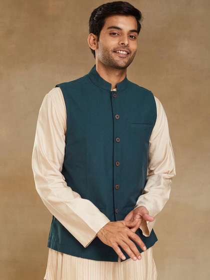 Fabindia Woven Nehru Jacket