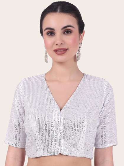 Studio Shringaar Sequin EmbellishedSaree Blouse