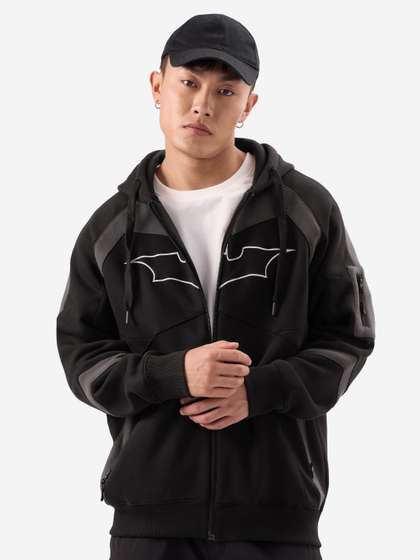The Souled Store Men Oversized Batman Black Sweatshirts
