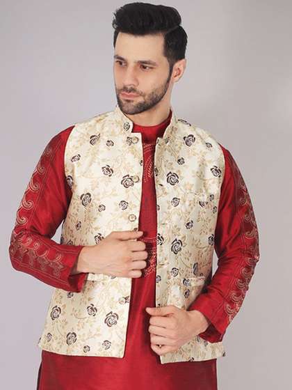 Valencia Fashion Woven Design Nehru Jacket