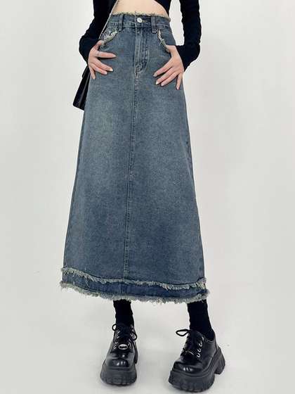 StyleCast Pure Cotton A-Line Midi Skirt