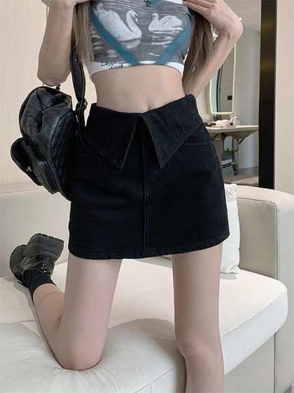 StyleCast Cotton A-Line Mini Skirts