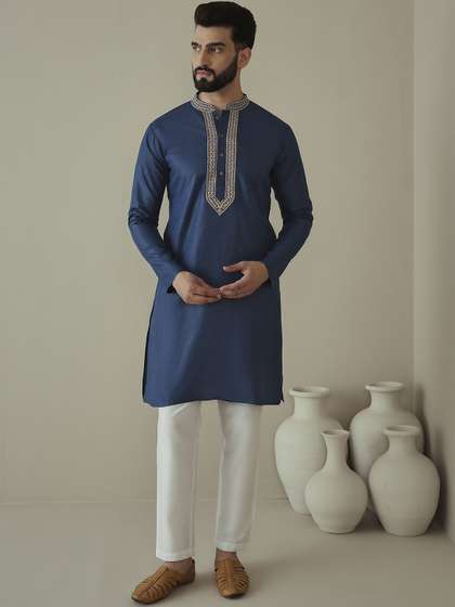 Inddus Yoke Design Straight Kurta