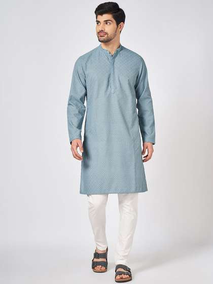 indus route by Pantaloons Embroidered Straight Kurta