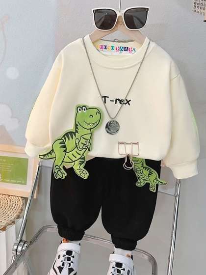 Googo Gaaga Boys Printed
                    Pure Cotton Sweatshirt With trouser