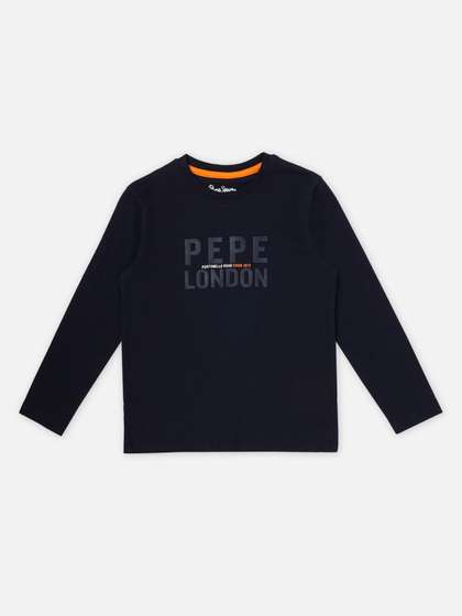 Pepe Jeans Boys
                      Typography Printed Round Neck Pure Cotton T-shirt