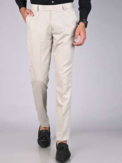MANCREW Men Smart
                        Mid-Rise Easy Wash Formal Trousers