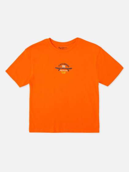 Pepe Jeans Boys
                    Typography Printed Round Neck Pure Cotton T-shirt