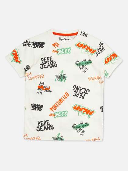 Pepe Jeans Boys
                      Conversational Printed Round Neck Pure Cotton
                      T-shirt