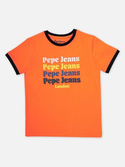 Pepe Jeans Boys
                    Typography Printed Round Neck Pure Cotton T-shirt