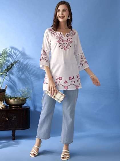 Anouk Floral
                        Embroidered Thread Work Liva Thread Work
                        Republic Day Kurti