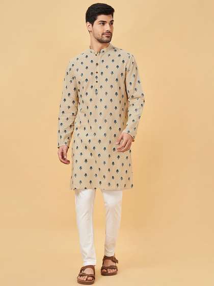 indus route by Pantaloons Thread Work Cotton Kurta