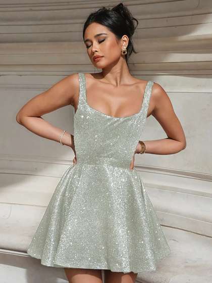 StyleCast x Revolte Women Embellished Fit & Flare Dress