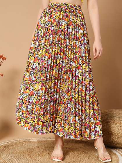 OTABU Printed A-line Maxi Skirts