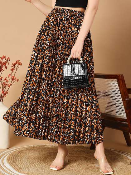 OTABU Printed Flared Maxi Skirts