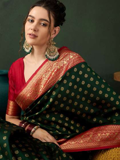 Sangria Woven Design
                        Saree With Blouse Piece