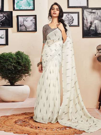 Satrani Ethnic
                        Motifs Pure Cotton Ready to Wear Saree