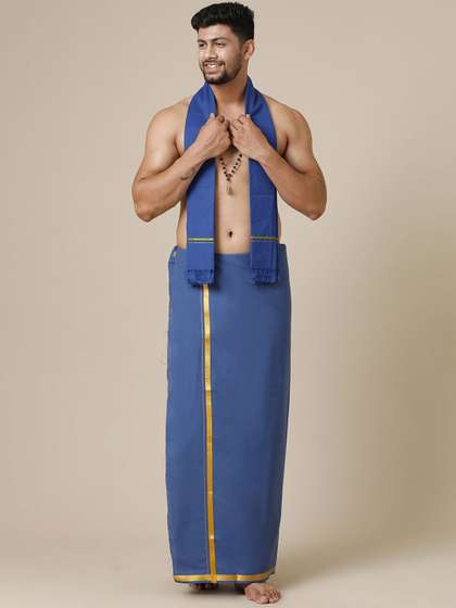 Ramraj Men Cotton
                        Solid Single Layer Dhoti
