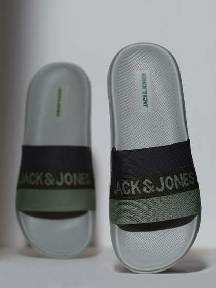 Jack & Jones Ash Grey Knitted Pool Sliders