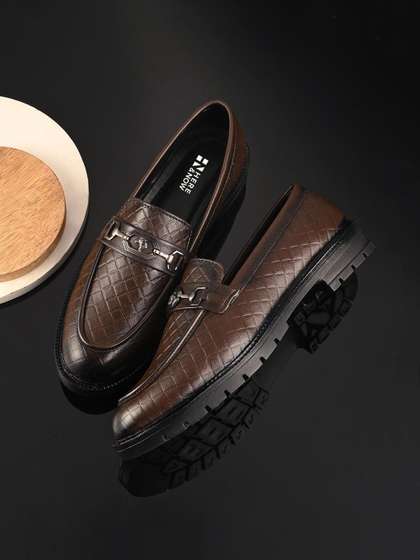 HERE&NOW Men
                        Textured Loafers Formal Shoes