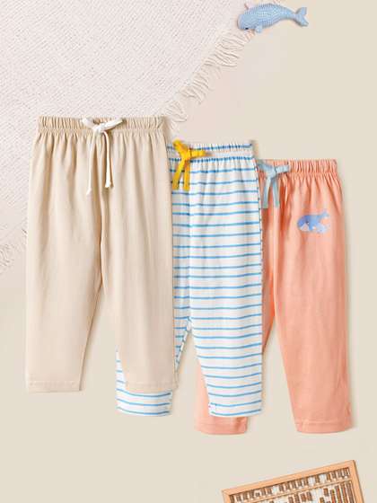 Nauti Nati Kids Pack of
                    3 Cotton Track Pants