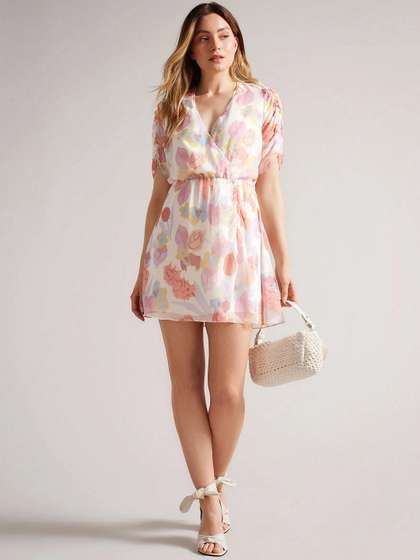 Roadster Printed A-Line Mini Dress