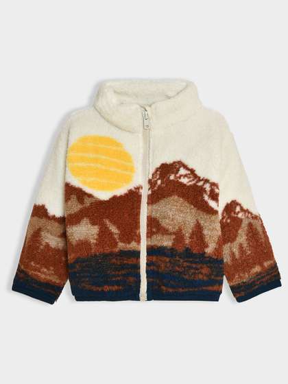 MiArcus Unisex Kids Self
                    Design Mock Collar Jacket