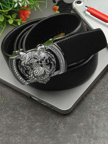 WINSOME DEAL Men
                    Textured Slider Buckle Closure Casual Belt