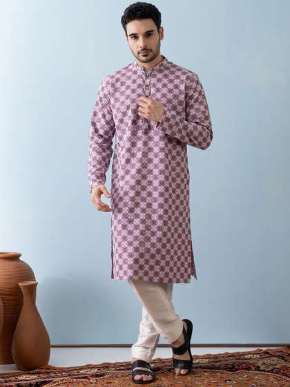 HERE&NOW Thread Work Straight Kurta