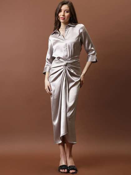 Athena Front Knotting Midi Skirts