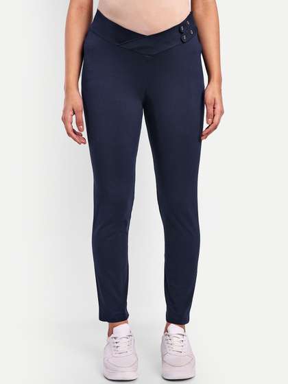 THE MAMA KLUB Women
                        Original Straight Fit High-Rise Adjustable
                        Cotton Maternity Trouser