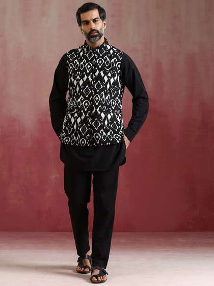 trueBrowns Cotton Reversible Nehru Jacket