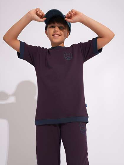 Jack & Jones Junior
                    Boys Conversational Printed Drop-Shoulder Sleeves
                    Pure Cotton T-shirt