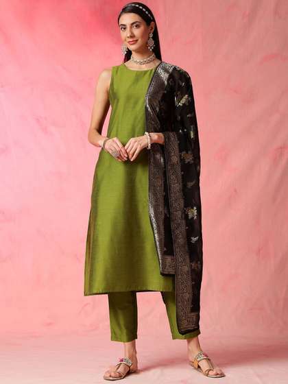 Anouk Women Regular Kurta with Trousers & With Dupatta