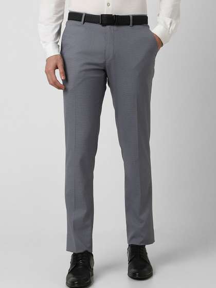 Peter England Men
                        Slim Fit Mid-Rise Formal Trousers