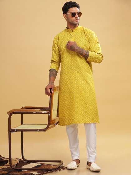 Anouk Men Printed Ethnic Long Kurta
