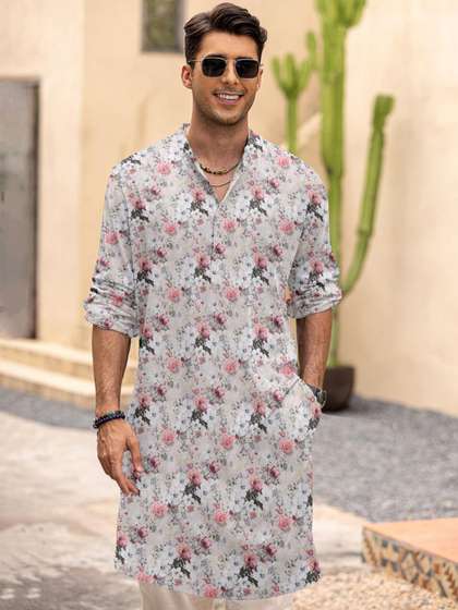 Anouk Men Floral Printed Kurta