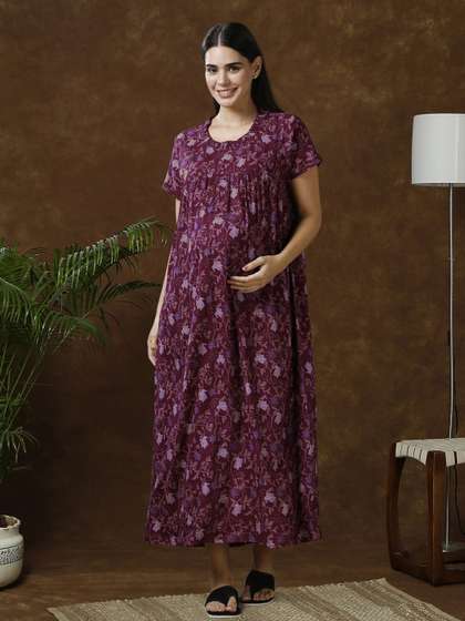 MomToBe Printed Maxi
                        Nightdress